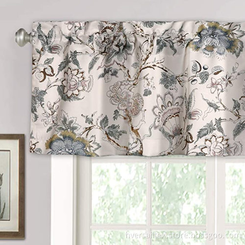 Home Textiles Printed Floral Window Valance Curtains